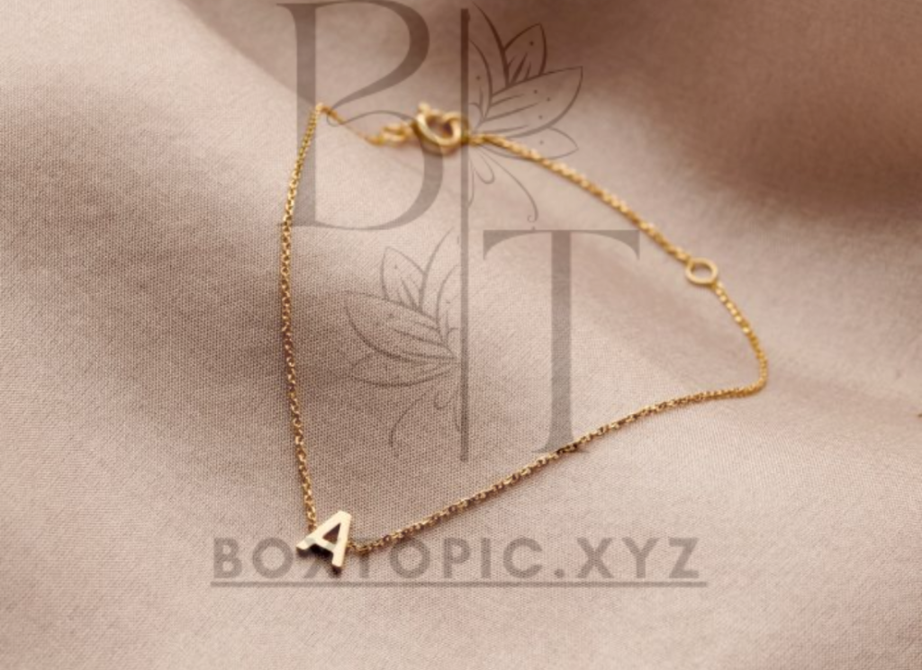 Gold Initial Bracelets Stylish Design